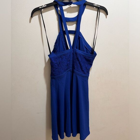 Lulu’s All My Daydreams Cobalt Blue Lace Skater Dress size S - Picture 6 of 10